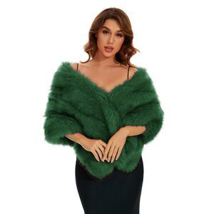 2547 Women's Faux Fur Shawl Luxury Shawls And Wraps For Evening Dresses
